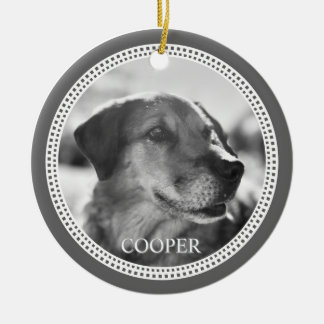 Modern Personlig Rund Husdjur Namn Ornament