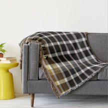 Modern Personlig Rutig Mönster Svart Vitt