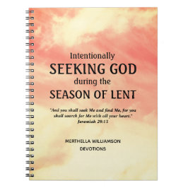 Modern Personlig SEEKING GOD Påsk Lenten Anteckningsbok