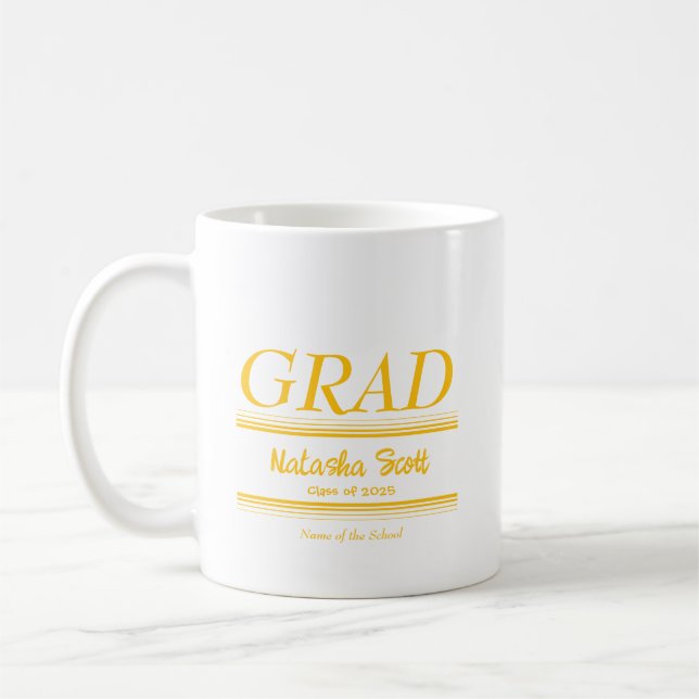 Modern Personlig studentexamen Kaffemugg (Vänster)