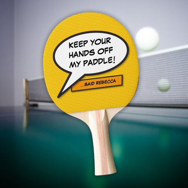 Modern Personlig Tal Bubble Coola Tecknad Bok Pingisracket (Modern Personalized Speech Bubble Cool Comic Book Ping Pong Paddle)