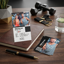 Modern personlig tränare Fitness med foto Visitkort