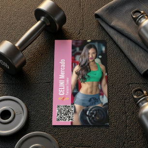 Modern personlig tränare Fitness med fotobransch Visitkort