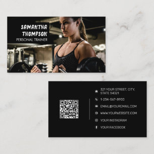 Modern personlig tränare Fitness Photo Distress Visitkort