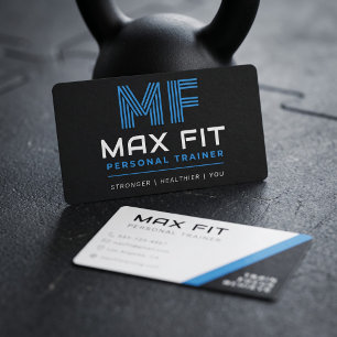 Modern personlig tränare Fitnesscoach Visitkort