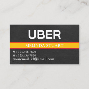Modern personlig Uber-förare Visitkort