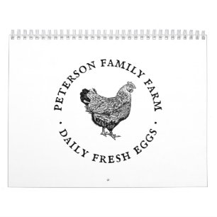 Modern Personlig Vintage Ägg Kalender