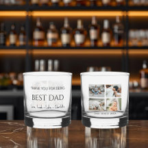Modern personlig whiskeyglas till bästa pappa