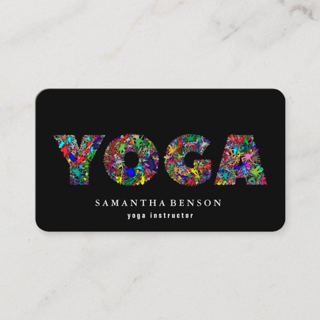 Modern personlig yogainstruktör visitkort (Framsida)