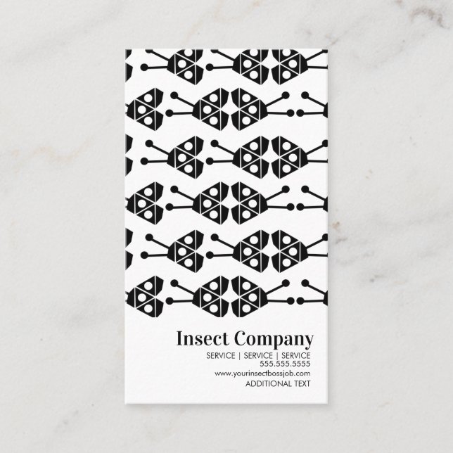 Modern Pest Control Bug Company Logotyp  Visitkort (Framsida)