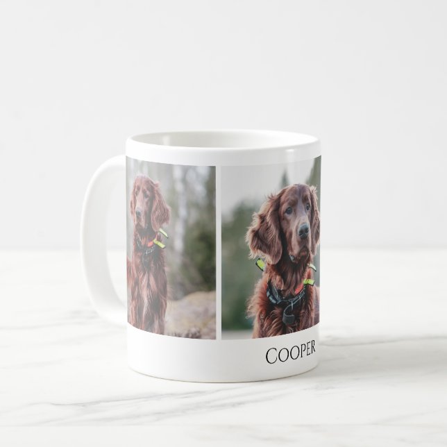Modern Pet Hund Anpassningsbar Photo Kaffemugg (Framsida vänster)