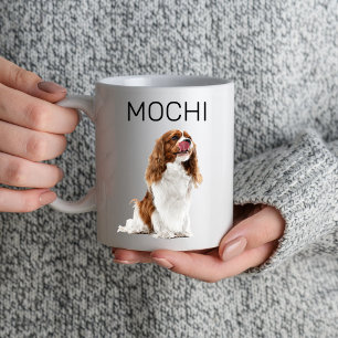 Modern Pet Hund Cat Lovers Owner Photo Namn Anpass Mugg