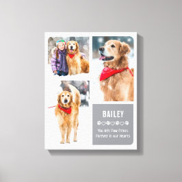 Modern Pet Hund Memorial Keepsaké Photo Collage Canvastryck