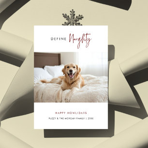 Modern Pet-juldefinition - Naughty Hund Photo Julkort