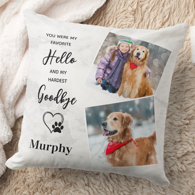Modern Pet Loss-gåva - Personlig Hund Memorial Kudde (Skapare uppladdad)
