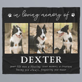 Modern Pet Loss Memorial Photo Fleecefilt
