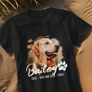 Modern Pet Memorial Best Hund Anpassningsbar Photo T Shirt