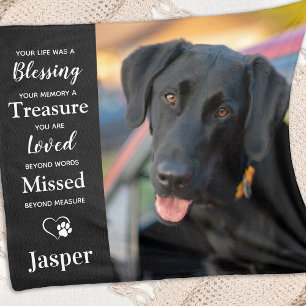 Modern Pet Memorial Gift Anpassningsbar Remebring Fleecefilt