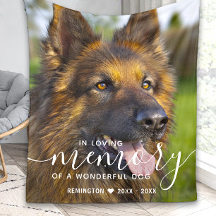 Modern Pet Memorial-Personlig i överklockningsminn Fleecefilt