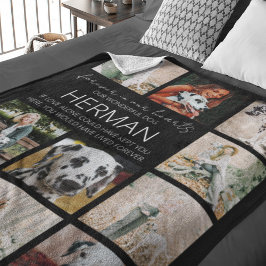 Modern Pet Memorial Photo Collage Fleecefilt