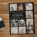 Modern Pet Memorial Photo Collage Pussel<br><div class="desc">Unikt 10-fotosamlingspussel gör perfekten till vilken hund älskare som helst med texten "FÖR VÅRA HJÄRTOR VÅR WONDERFUL HUND" följt av namn och ett meddelande.</div>