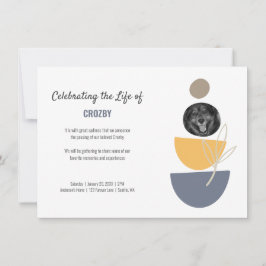 Modern Pet Memorial Photo Firande of Life Meddelande