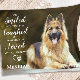 Modern Pet-Personlig Loss Photo Hund Memorial Fleecefilt