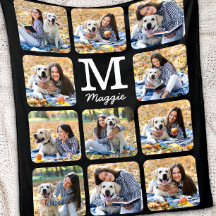 Modern Pet Photo Collage Personlig Hund älskare Fleecefilt