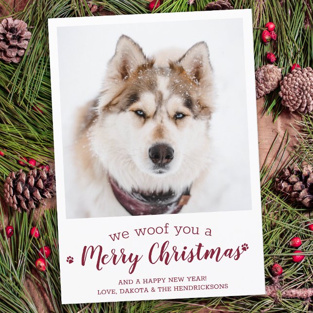 Modern Pet Photo God jul från Hund Julkort (Skapare uppladdad)