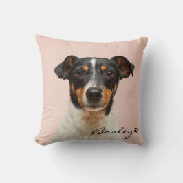 Modern Pet Photo Lägg till din namnsida Skriv ut Kudde
