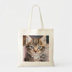 Modern Pet Photo Namn Tygkasse