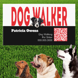 Modern Pet Sitter Dog Walker Visitkort