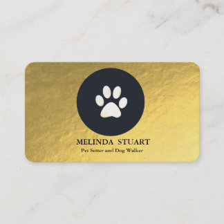 Modern Pet Sitter Hundpromenerare Paw Hjärta Moder Visitkort