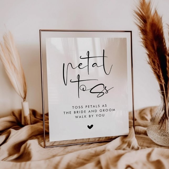 Modern Petal Toss Sign For Wedding Poster (Skapare uppladdad)