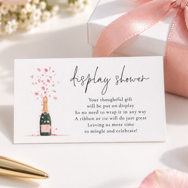 Modern Petals Prosecco Bröllopsdisplay Dusch Tilläggskort (Skapare uppladdad)