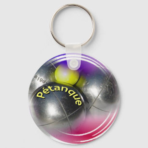 Modern Petanque boll-design Nyckelring
