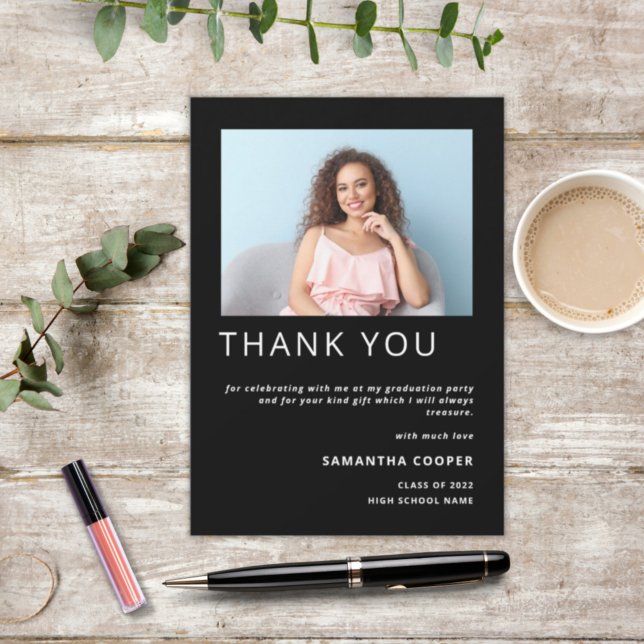 Modern Photo 2022 Studenten Black Tack Kort (Skapare uppladdad)