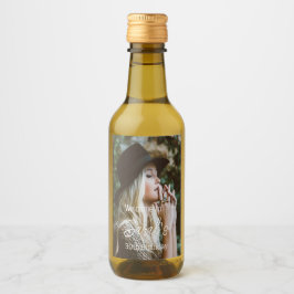 Modern Photo 30års födelsedag Party-skript, Anpass Vinetikett