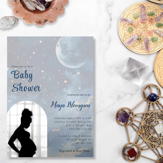 Modern Photo Arch Celestial Baby Shower Inbjudningar (Skapare uppladdad)