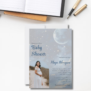 Modern Photo Arch Celestial Baby Shower Inbjudningar