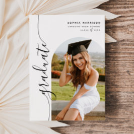 Modern Photo Arch-Lodrät Studenten Inbjudningar
