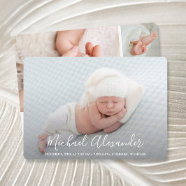 Modern Photo Baby Birth Notice