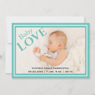 Modern Photo Baby Kärlek Stats Namn Birance Meddelande