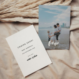 Modern Photo Baby kommer snart Gravid Meddelande