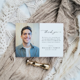 Modern Photo Bereavement Sympathy Funeral Memorial Tack Kort