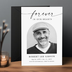 Modern Photo Bereavement Sympathy Funeral Memorial Tack Kort