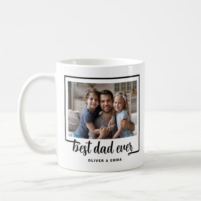 Modern Photo Best Pappa någonsin Kaffemugg (Vänster)