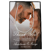 Modern Photo Black Bröllop Tack