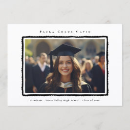 Modern Photo Black Frame Graduation High School Meddelande