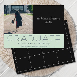 Modern Photo Black Mint Meddelande